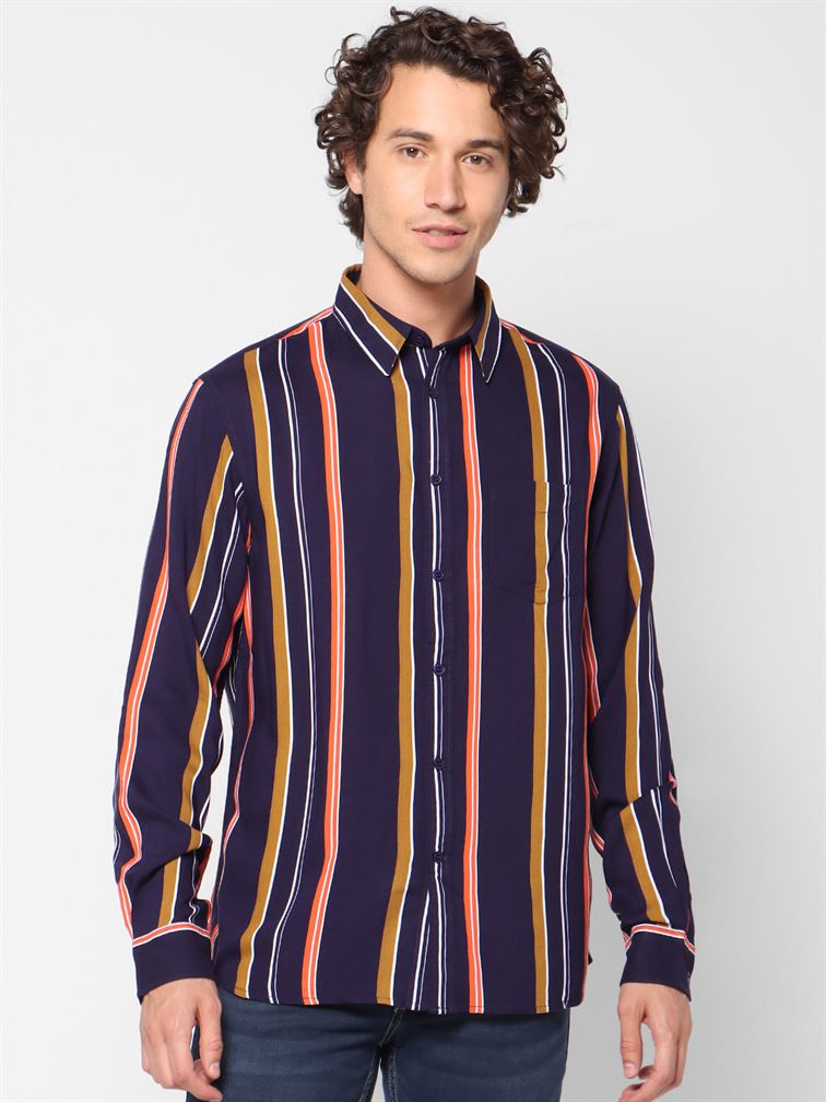 Celio Men Casual Wear Multicolor Shirt